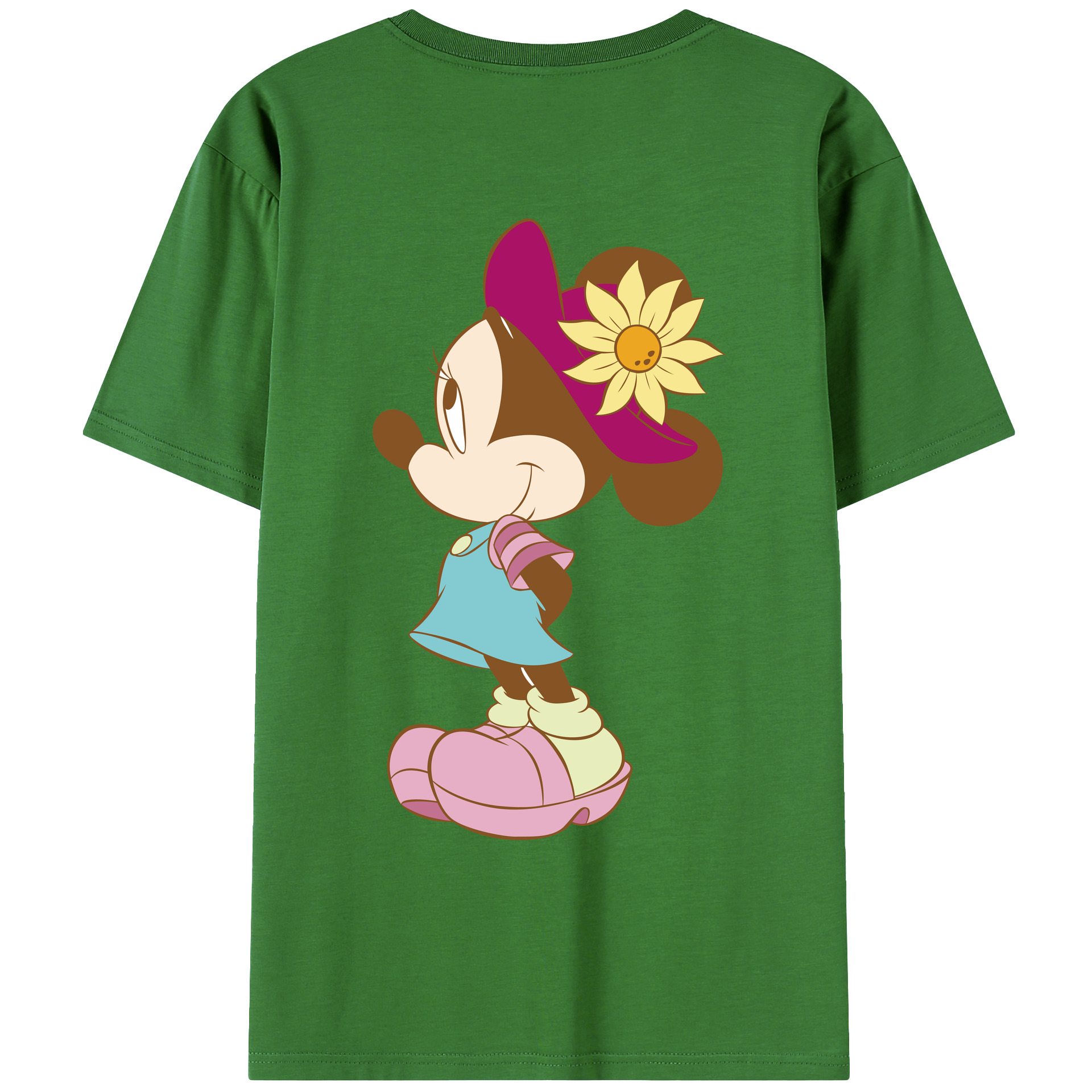 （画像用） ミッキーマウス Mickey Mouse レディース半袖Tシャツ(バックプリント)